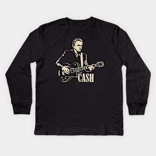 Cool Johnny Cash Kids Long Sleeve T-Shirt